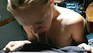 Wife shadebunny loves gulping mouthful cum in the truck