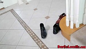 stepsis bends over for intense doggystyle pounding in pov