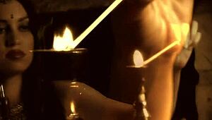 imagine this brunette indian stripping in erotic bollywood tease dance