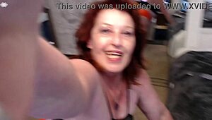 blue-eyed retro babe stretches in dawn yoga poses