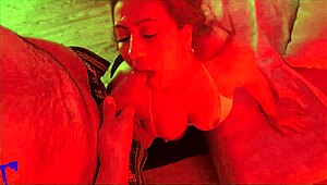 i couldn't resist that latina milf's sloppy ball sucking and massive facial blast