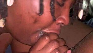 Chubby Ebony Neighbor Flashes Huge Ass Late Night