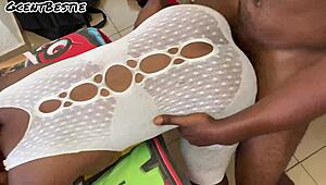 HD HOMEMADE GIRLFRIEND BENT OVER FOR DOGGYSTYLE POUNDING BY MONSTER BBC!