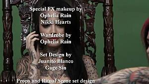 goth girl gets rimmed while riding that pierced cock