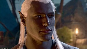 minthara's nude bg3 sex scene fantasy with monster penis seduction and boobs exposed