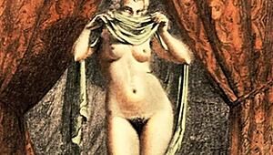 Vintage Hairy Pussy in Retro Erotic Display