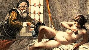 Vintage Hairy Pussy in Retro Erotic Display