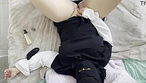 Was wenn Hijab marokkanische Araberin mit großem Arsch Titten Creampie-Pounding versteckt?