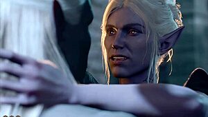 minthara's nude bg3 sex scene fantasy with monster penis seduction and boobs exposed