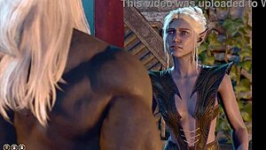 minthara's nude bg3 sex scene fantasy with monster penis seduction and boobs exposed