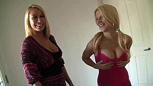 hey mellanie monroe and mom haley cummings share doggystyle pounding fun.