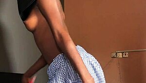 Petite Class Slut Rides My Huge Cock After School On Bed Proving Her Doggystyle Strength With Squirting Creampie