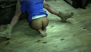 omg this petite teen army girl's shaved pussy vibes wild in uniform.