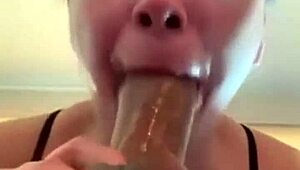 check out this homemade vid of her slurping that monster cock with her big ass bouncing