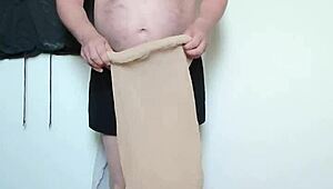 bodystocking stretches tight over curves in full demo