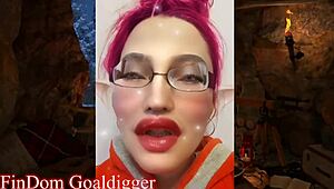 tall glasses femdom in kinky cosplay costume teases pov huge fetish domination