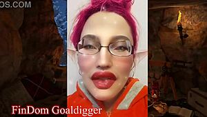 tall glasses femdom in kinky cosplay costume teases pov huge fetish domination