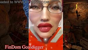 tall glasses femdom in kinky cosplay costume teases pov huge fetish domination