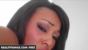 Black GFs Leilani Leeane and Jimmy Get Sexy Interracial Action