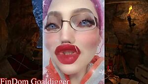 tall glasses femdom in kinky cosplay costume teases pov huge fetish domination