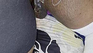 ebony wife abw fucks shit outta husband with anal toys dildo humiliation cum covered ass