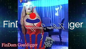 tall glasses femdom in kinky cosplay costume teases pov huge fetish domination