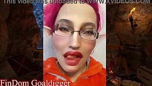 tall glasses femdom in kinky cosplay costume teases pov huge fetish domination
