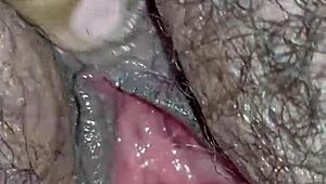 Chubby Mexican MILF bares her fat hairy pussy for voyeur eyes!!