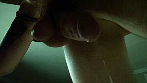 Amateur couple's bent over ass fingering leads to thick cumshot