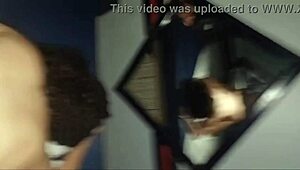 he bends the curvy latina teen over, pounding her pink pussy doggy style in front of the mirror