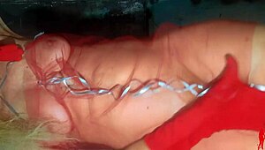 oh my merry christmas with this sexy mature latina's wet hairy pussy big ass natural tits pov