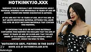 hotkinkyjo fists her own sexy asshole deep while showing off those big tits