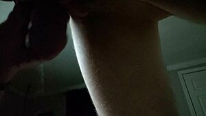 Amateur couple's bent over ass fingering leads to thick cumshot