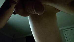 Amateur couple's bent over ass fingering leads to thick cumshot