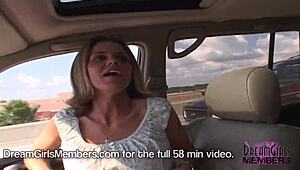 Hey, she's baring those big tits all around Tampa