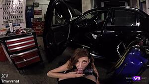 Tera Link hot car mechanic blowjob and sex, extra services now!