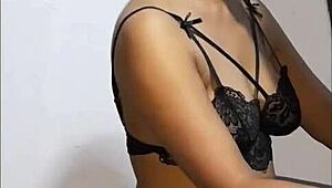 Watch this skinny Colombian bride drain huge cum from thick cock