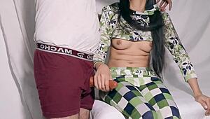 stepsis and stepbro go full sex skinny indian style