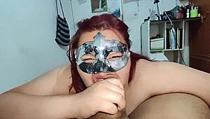 her mouth craves my cock rubbing teasing face and deep throating sloppy