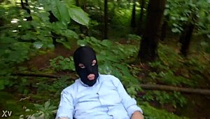 Wanking Hard in Rainy Public Spot Craving That Risky Thrill!