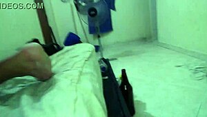 Cheating lets boy lick pussy then doggy creampie