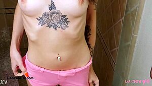 Shy teen 18+ blonde hops in shower 😏 casting daddy interview vibes