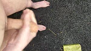 Tør du runke risikabelt ute midt på dagen POV?