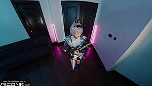 check out this asian silver wolf cosplay parody suckin deep n fuckin hard doggystyle in vr honkai star rail