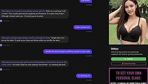 wanna play strip poker with my submissive asian slut watch her clothes rip off for oral sex game?