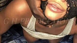 ghetto teen slut lill shorty gets bent over fucked rough doggystyle and missionary till creampie drips from juicy pussy