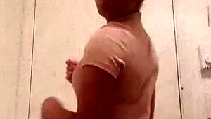 wanna see this black girl flash her chocolate ass in the bathroom?