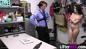 Officer Rips Ruby's Clothes and Pounds Her Hard in Garage