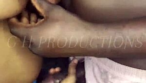 ghetto teen slut lill shorty gets bent over fucked rough doggystyle and missionary till creampie drips from juicy pussy