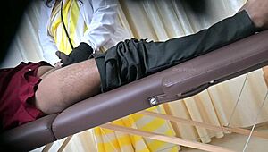 doc, your handjob on my cock feels too damn good!